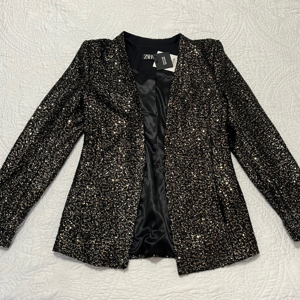 Zara sequin blazer - size M
